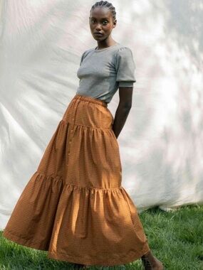 Christy Dawn Laurel Skirt in Maple Daisy Dot